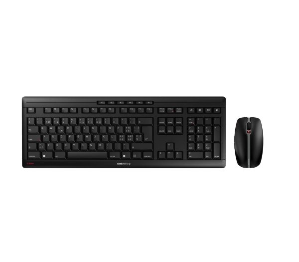 Cherry Stream, Wireless Set aus Tastatur und Maus RECHARGE, Schweiz, Schwarz