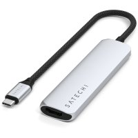 Satechi USB-C Slim Multi-Port Hub (4 in 1 Adapter) Silber
