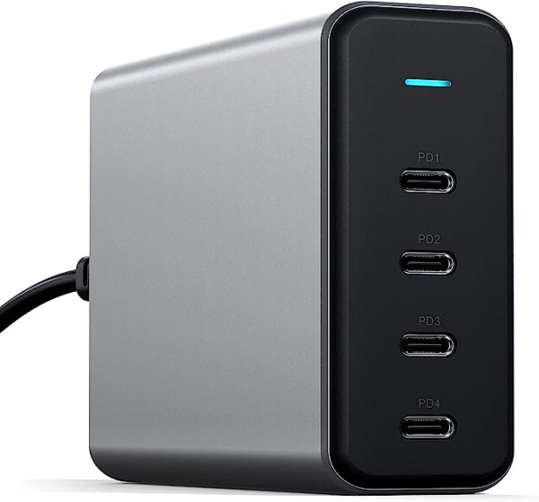 Satechi 165W USB-C 4-Port PD GaN Charger space gray