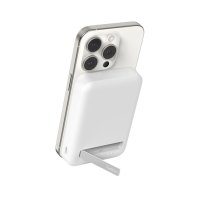 Belkin magnetische Powerbank mit QI2 integrierter Ständer Weiß