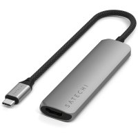 Satechi USB-C Slim Multi-Port Hub (4 in 1 Adapter) Space Grau