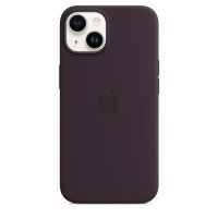 Apple iPhone 14 Silikon Case mit MagSafe Holunder