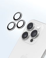 LAUT Ring Kamera Schutzglas für Apple iPhone 16 Pro / 16 Pro Max Silber