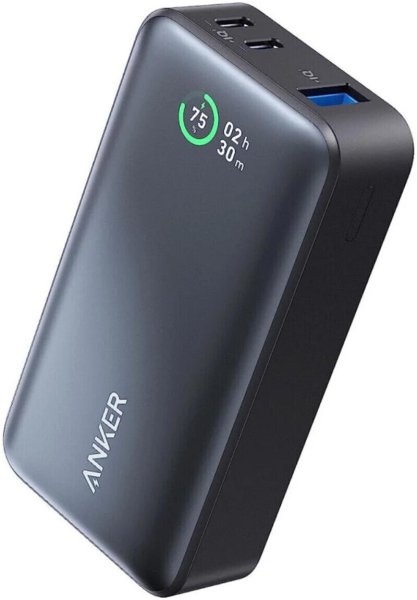 Anker 533 Powerbank, 10000 mAh, 2x USB-C/1x USB-A, Schwarz