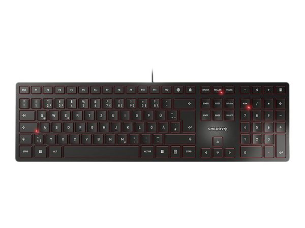 Cherry KC6000 Slim Tastatur, kabelgebunden, Deutsch, Schwarz