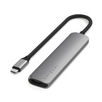 Satechi USB-C Slim Multi-Port Hub (6 in 1 Adapter) Space Grau