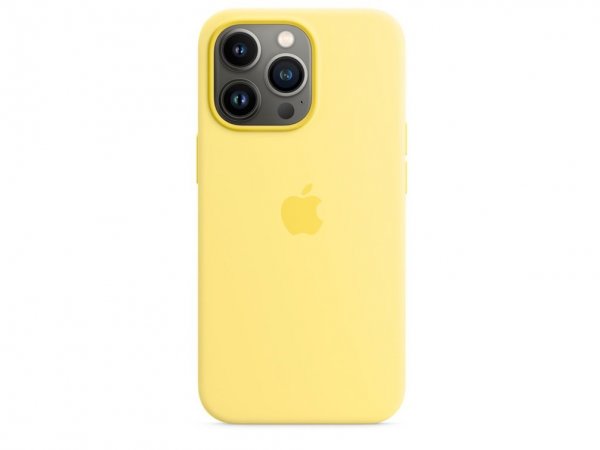 Apple iPhone 13 Pro Silikon Case mit MagSafe, Zitronenschale