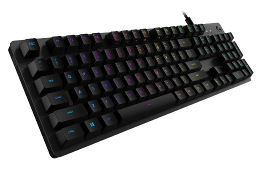 Logitech G512 Carbon, RGB Gamingtastatur, kabelgebunden, Schwarz, Deutsch