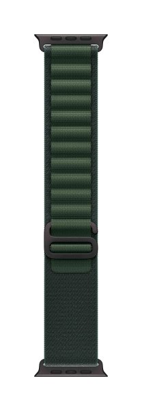 Apple Alpine Loop Armband für Apple Watch 49mm, Dunkelgrün, Small (130-160 mm Umfang), Gehäusefarbe 