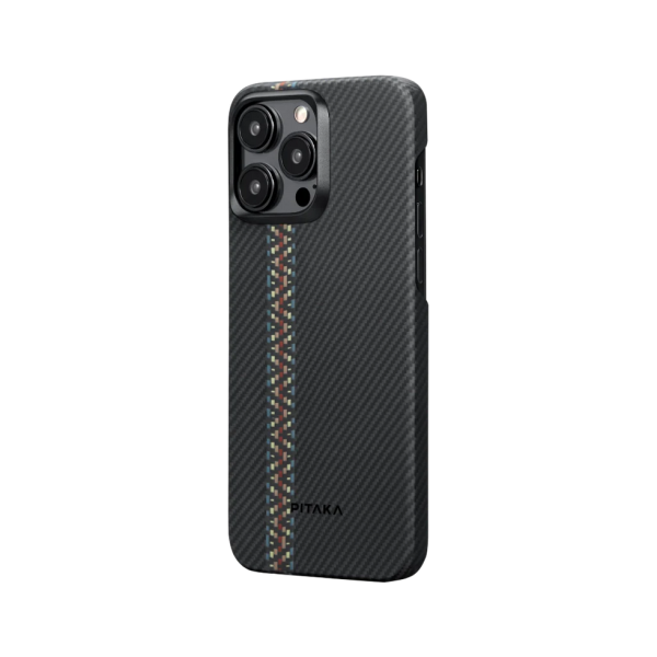 Pitaka MagEZ Case 4 aus kratzfester Aramidfaser mit 3D-Textur, Ultradünne Schutzhülle für Apple iPho