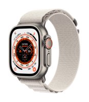 Apple Watch Ultra GPS + Apple Watch Ultra GPS + Cellular, 49mm Titangehäuse, Alpine Loop Polarstern, Small (130-160 mm Umfan