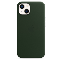 Apple Leder Case für iPhone 13 Schwarzgrün