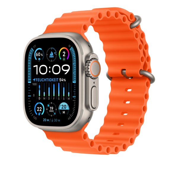 Apple Ocean Armband für Apple Watch 49mm, Orange