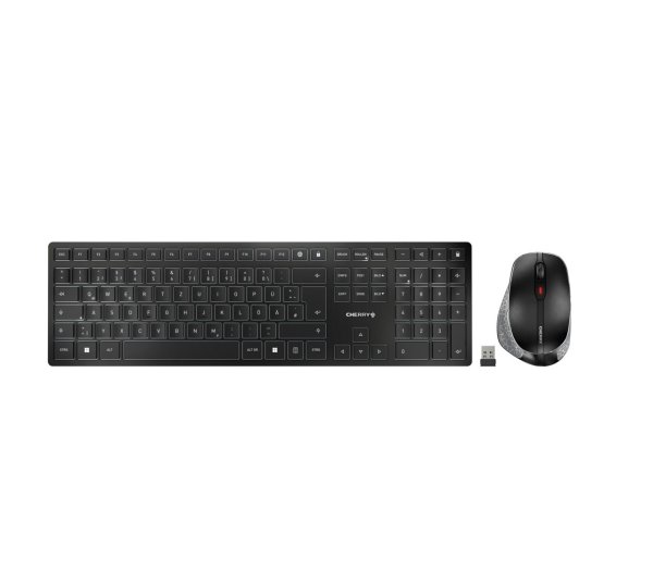 Cherry DW 9500 Slim Wireless Set aus Tastatur und Maus, Deutsch, Schwarz