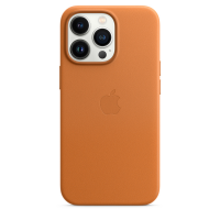 Apple Leder Case für iPhone 13 Pro Goldbraun