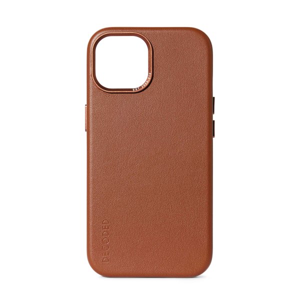 Decoded Leder Wallet mit MagSafe für Apple iPhone 15, Braun