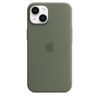 Apple iPhone 14 Silikon Case mit MagSafe Olive