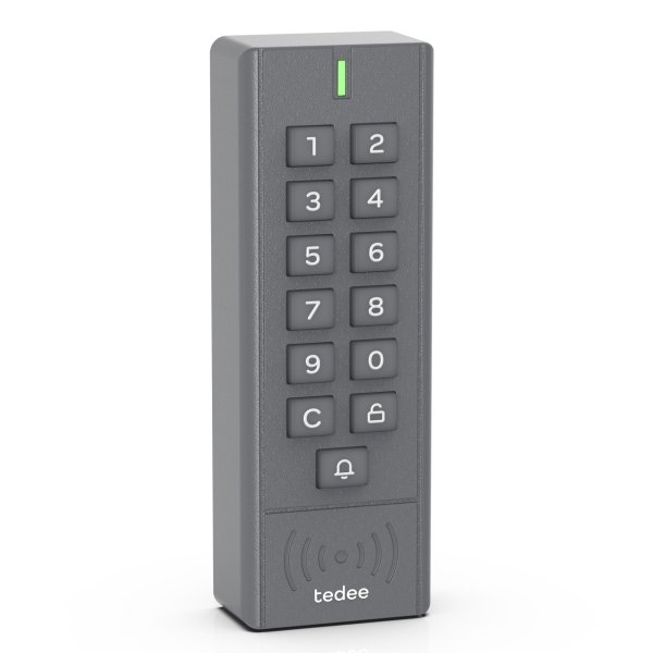 Tedee Keypad, Smartes Tastenfeld für Türschloss, Grau