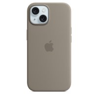Apple iPhone 15 Silikon Case mit MagSafe Tonbraun