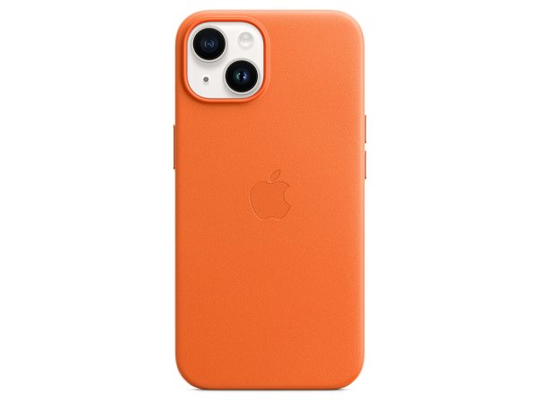 Apple iPhone 14 Leder Case mit MagSafe, Orange