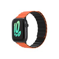 GUAN Mag Premium Plus Armband für Apple Watch 38/40/41/42mm (Series 10), Orange/Schwarz