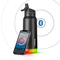 HidrateSpark Pro Steel intelligente Trinkflasche Schwarz