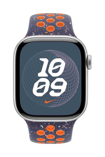 Apple Nike Sportarmband für Apple Watch 40mm, Blue Flame, S/M (130-180 mm Umfang)