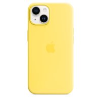 Apple iPhone 14 Silikon Case mit MagSafe Kanariengelb