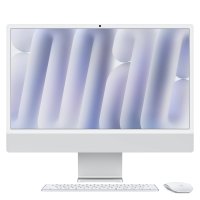 Apple iMac 24“, Silber, Apple iMac 24“, Silber, M4 Chip mit 8-Core CPU, 8-Core GPU und 16-Core Neural Engine, 16GB, 256GB SS