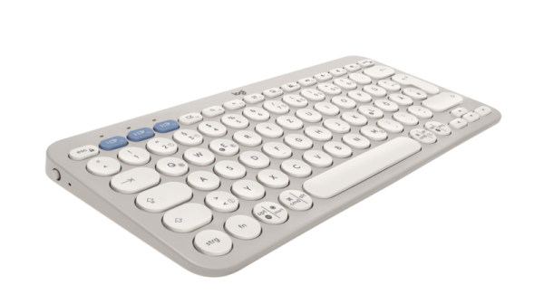 Logitech Pebble 2 K380S, Wireless Tastatur, Bluetooth, Deutsch, Weiß