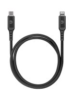 DEQSTER Ladekabel Lightning auf USB-C, 1m, Black, MFI zertifiziert