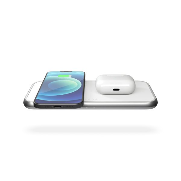 Zens Aluminium Dual Wireless Qi Charger (2-in-1), 30W, Weiß