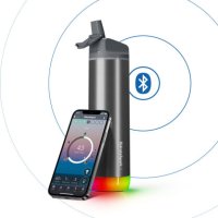 HidrateSpark Pro Steel intelligente Trinkflasche Edelstahl Gebürstet