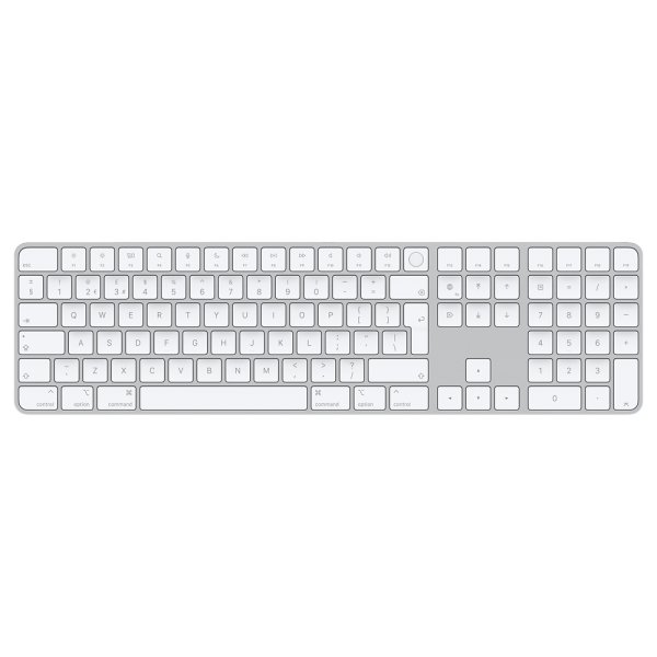 Apple Magic Keyboard mit Touch ID und Ziffernblock für Mac mit Apple Chip, UK Englisch, Weiße Tasten