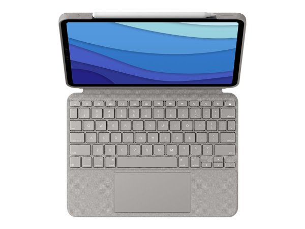 Logitech Combo Touch - Tastatur und Foliohülle - mit Trackpad - hintergrundbeleuchtet - Apple Smart 