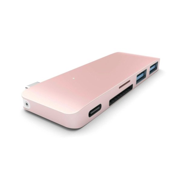 Satechi Type-C USB Passthrough Hub rose gold