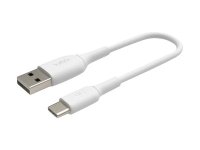 Belkin USB-A auf USB-C Kabel, 0,15m, Schwarz Weiß