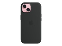 Apple iPhone 15 Silikon Case mit MagSafe Schwarz