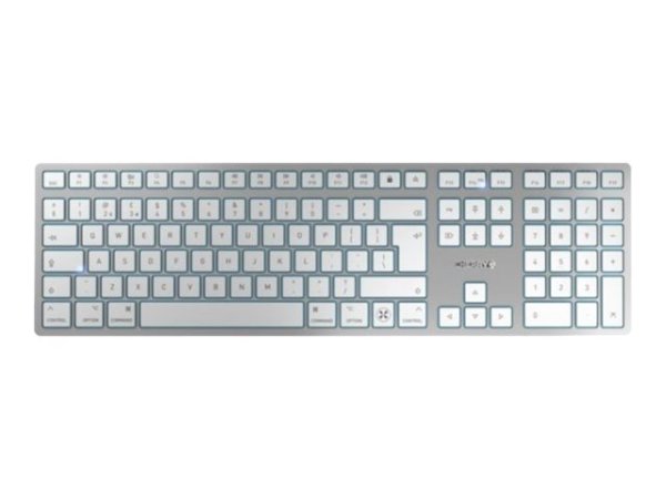 Cherry KW 9100 Slim for Mac, Wireless, Deutsch, Silber