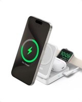 Anker MagGo Wireless Faltbarer Charger mit QI2 (3-in-1) Weiß