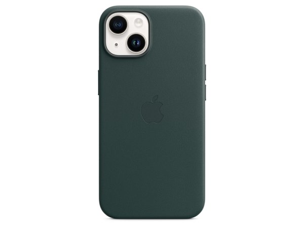 Apple iPhone 14 Leder Case mit MagSafe, Waldgrün