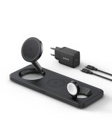 Anker MagGo Wireless Charger Pad mit QI2 (3-in-1) Schwarz