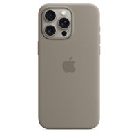 Apple iPhone 15 Pro Max Silikon Case mit MagSafe Tonbraun