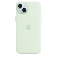 Apple iPhone 15 Plus Silikon Case mit MagSafe Blassmint