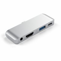Satechi USB-C Mobile Hub für Apple iPad (4 in 1 Adapter) Silber