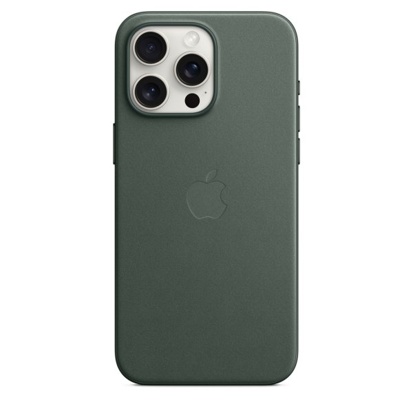 Apple iPhone 15 Pro Max Feingewebe Case mit MagSafe, Immergrün