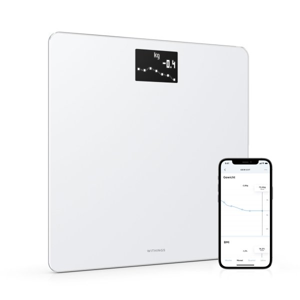 Withings Body, Körperwaage mit BMI Funktion, Weiß