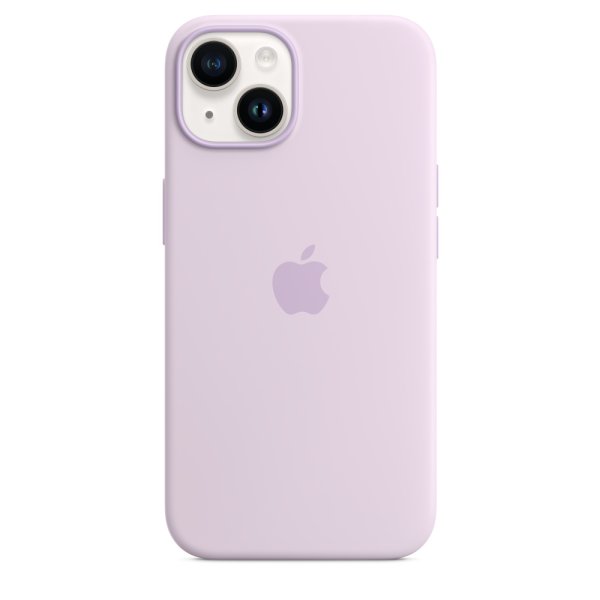 Apple iPhone 14 Silikon Case mit MagSafe, Flieder