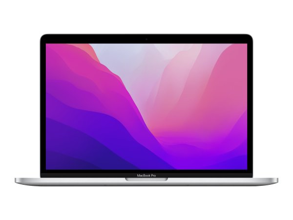 Apple MacBook Pro 13", Silber, M2 Chip mit 8 Core CPU und 10 Core GPU und 16 Core Neural Engine, 24G