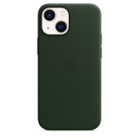 Apple Leder Case für iPhone 13 mini Schwarzgrün